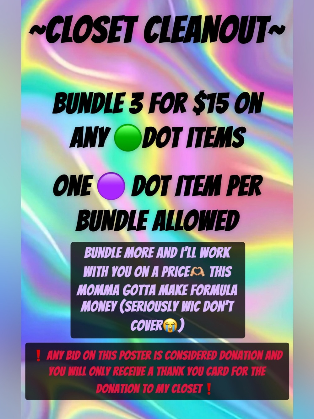Bundle🟢🟣 Flyer- Promotional Closet